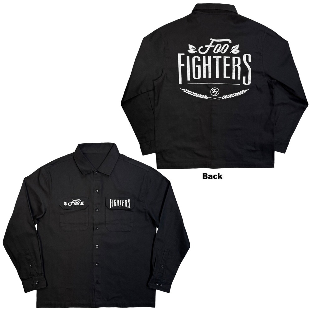 Foo Fighters - Text Logo Shirt - Zwart/Wit
